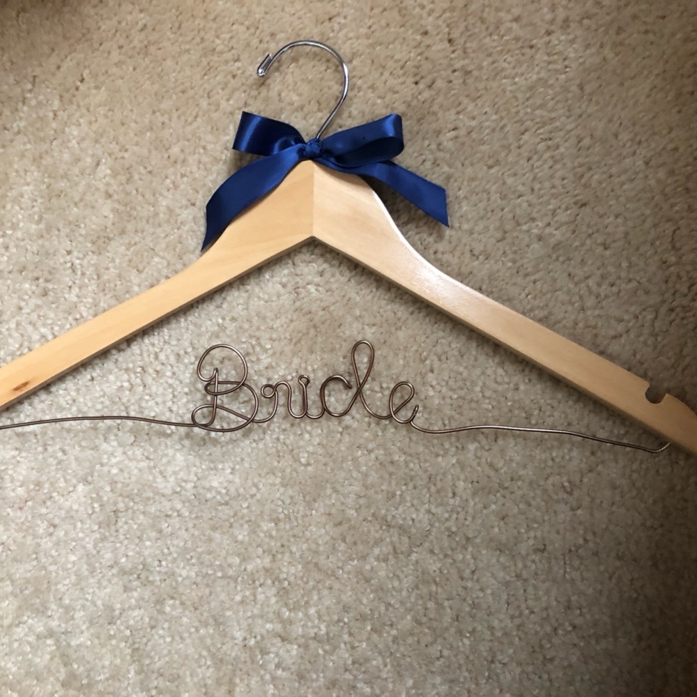 Bride wedding dress hanger